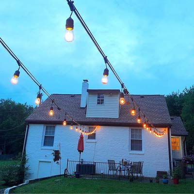 CLSETAIC S14 String Light Bulbs, Waterproof LED Replacement, Warm White 2200K, E26 Base, 24 Count, Plastic