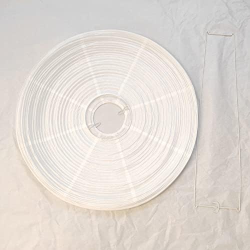 Henjjras 23Inch White Round Paper Lamp Shade,Chinese Lanterns,Pendent Paper Lantern,Interior Decoration