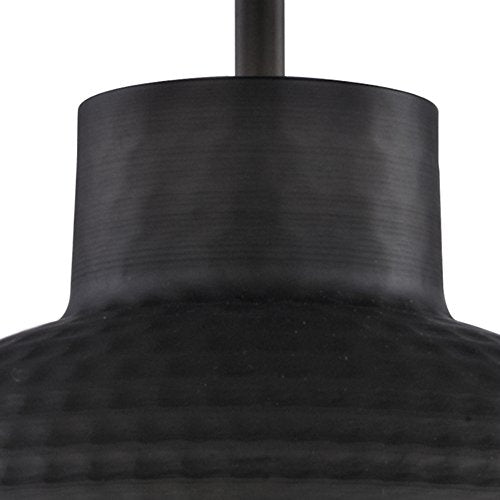 Westinghouse Oil Rubbed Bronze 6309900 One-Light Indoor Pendant, Hammered Finish And Metal Shade With Gold Interior