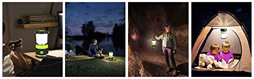 EULOCA Battery Powered LED Camping Lantern - Super Bright, Dimmable, Waterproof, Portable Flashlight for Emergency and Power Outages