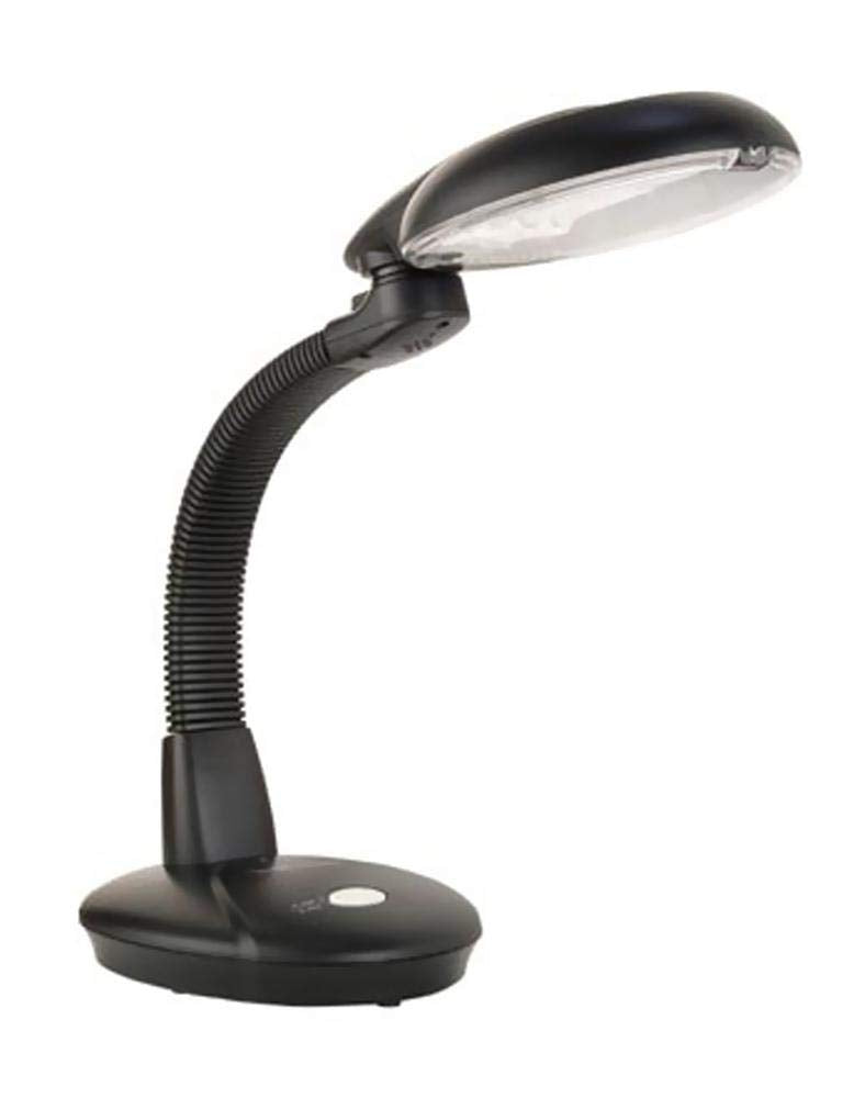 Sunpentown Easyeye Portable Energy Saving Desk Lamp, Black - 4 Tube Metal Design