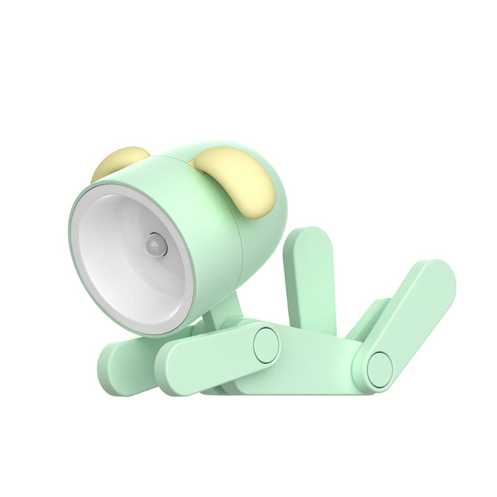 SpassLeben LED Night Light for Kids, Green Dog Table Lamp, Decorative Indoor Nightstand Light