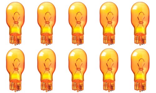 CEC Industries #912NA (Amber) Bulbs, 12.8 V, 12.8 W, W2.1x9.5d Base, T-5 shape (Box of 10)