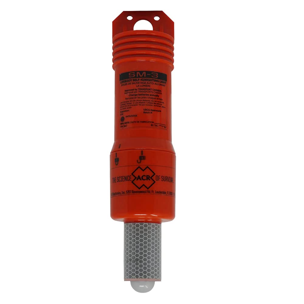ACR Man Over Board LED Marker Light, Model 3947, One Size, Orange, Plastic