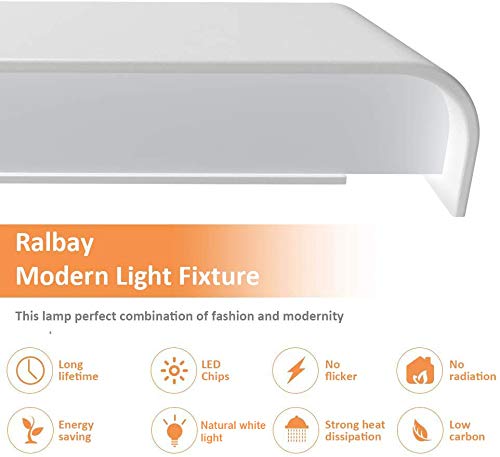 Ralbay 28in LED Bathroom Vanity Light - Modern Aluminum Fixture, Natural White 4000K, Model NARF5_02406
