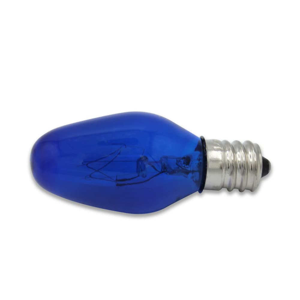 lumenivo Blue Night Light Bulbs 15W for Scentsy Warmer, 10 Count, Copper Material