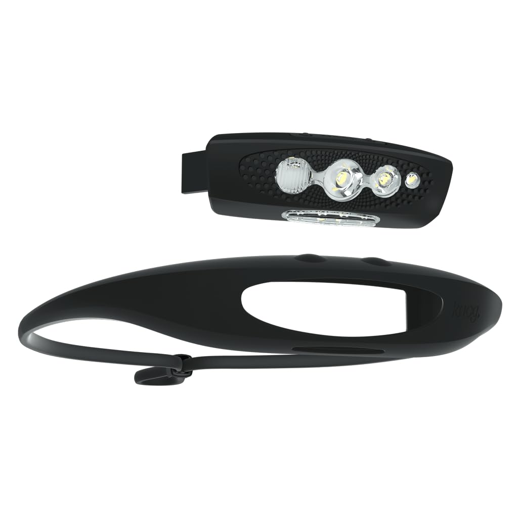 KNOG Bilby Rechargeable Headlamp 400 Lumen, 7 Modes, Waterproof, One Size, Black, Model 12400