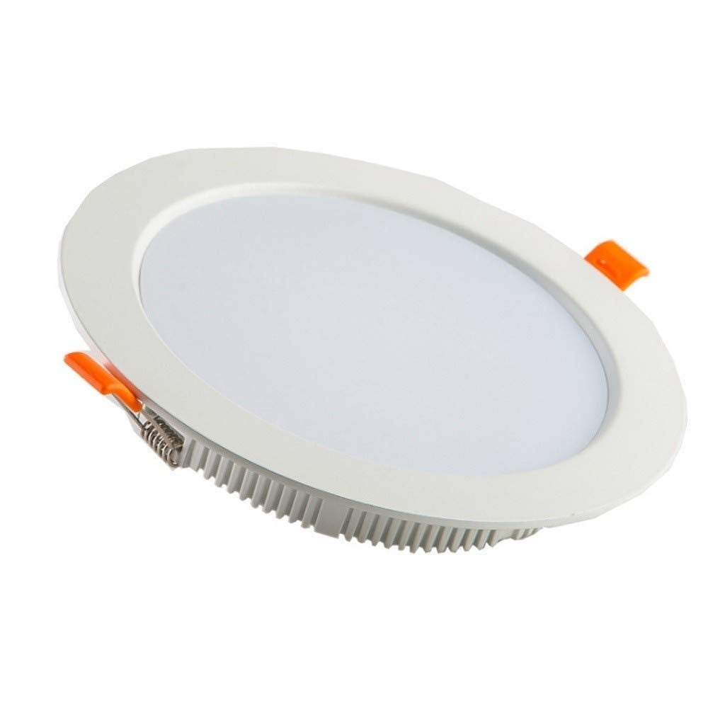 OZZKI Recessed 9W LED Round Ceiling Lights 4.7 Inch White Acrylic Panel Light Ultra Thin Downlight Embedded Fixture 18W, 24W Ene