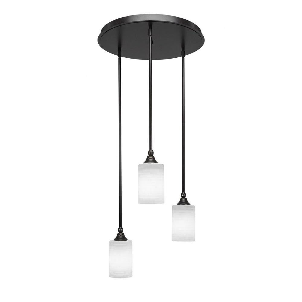 Empire 3 Light Cluster Pendalier In Dark Granite (2183-Dg-4061)