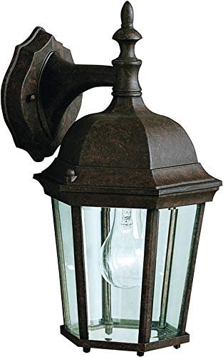 Kichler Madison 14.75'' 1 Light Outdoor Wall Light With Clear Beveled Glass In Tannery Bronze
