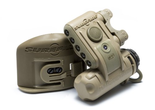 SureFire HL1-D-TN Helmet Light - 3V, 1.4-19.2 lu, IR/Yg/IR LEDs, Tan