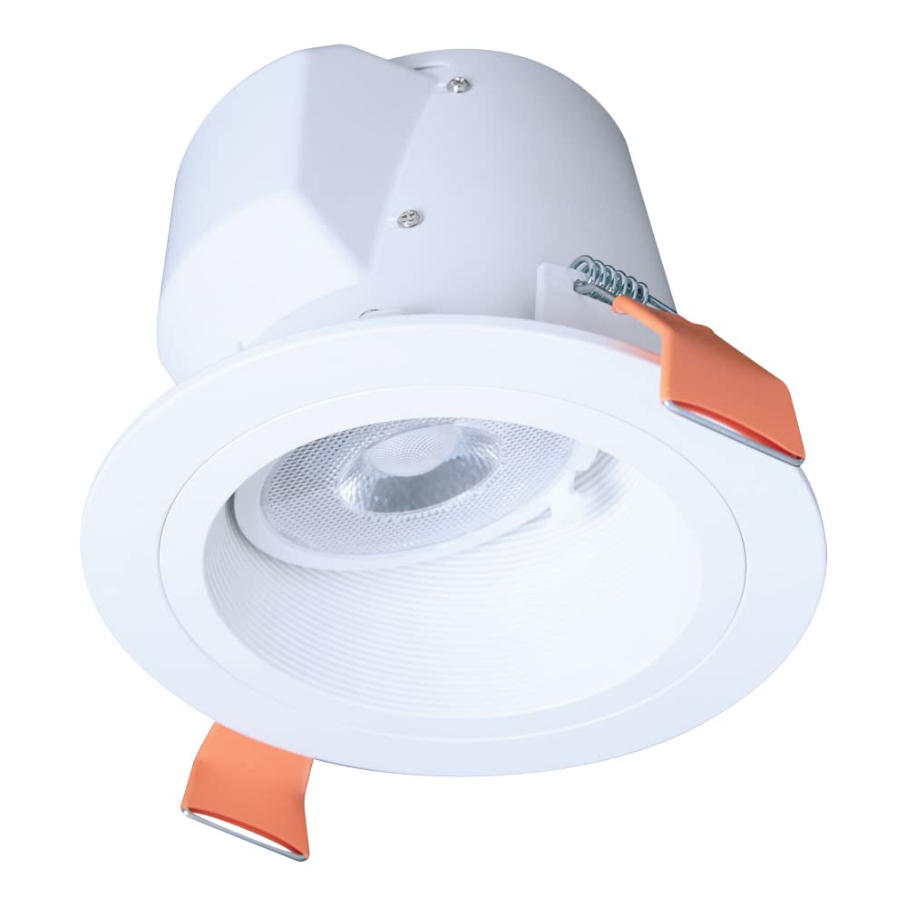 HALO RLS 6 in Adjustable Canless LED Recessed Light Dimmable Sloped Ceiling Downlight with Selectable Color Temperature 2700K-50