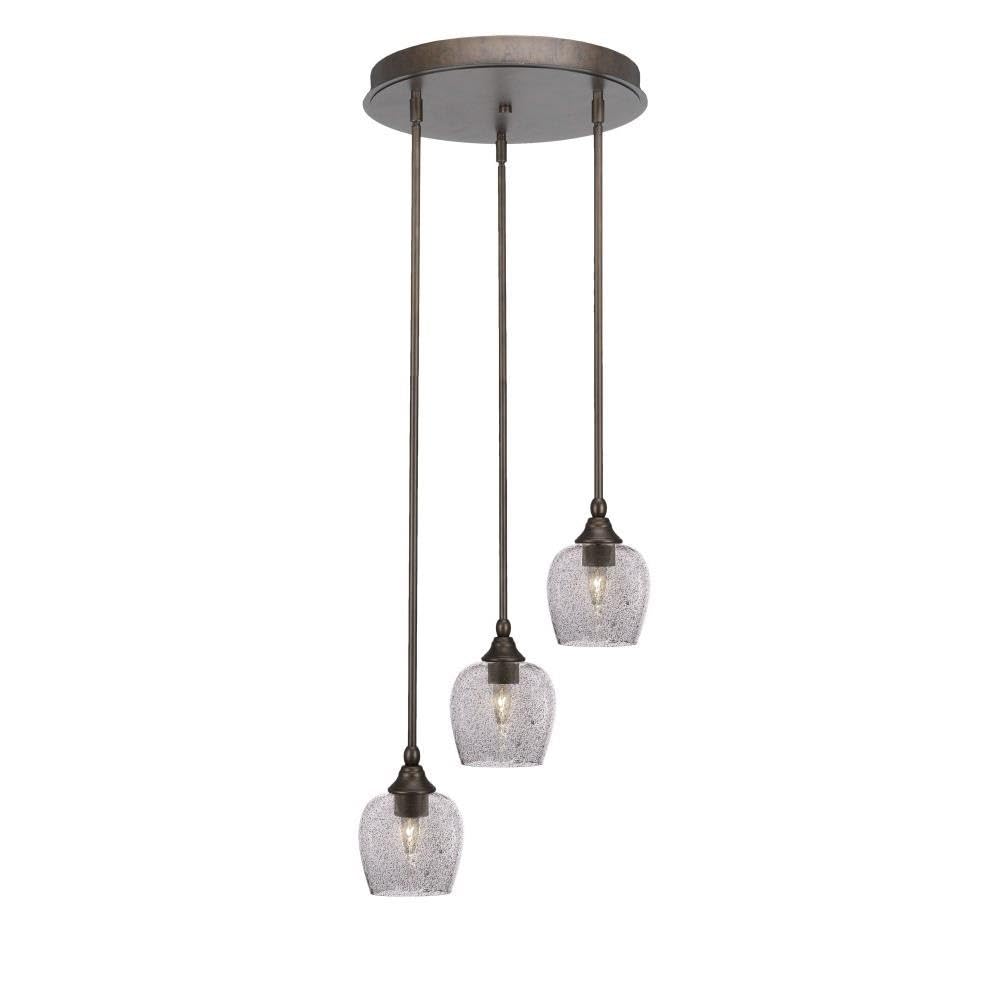Empire 3 Light Cluster Pendalier in Bronze (2143-BRZ-4812)