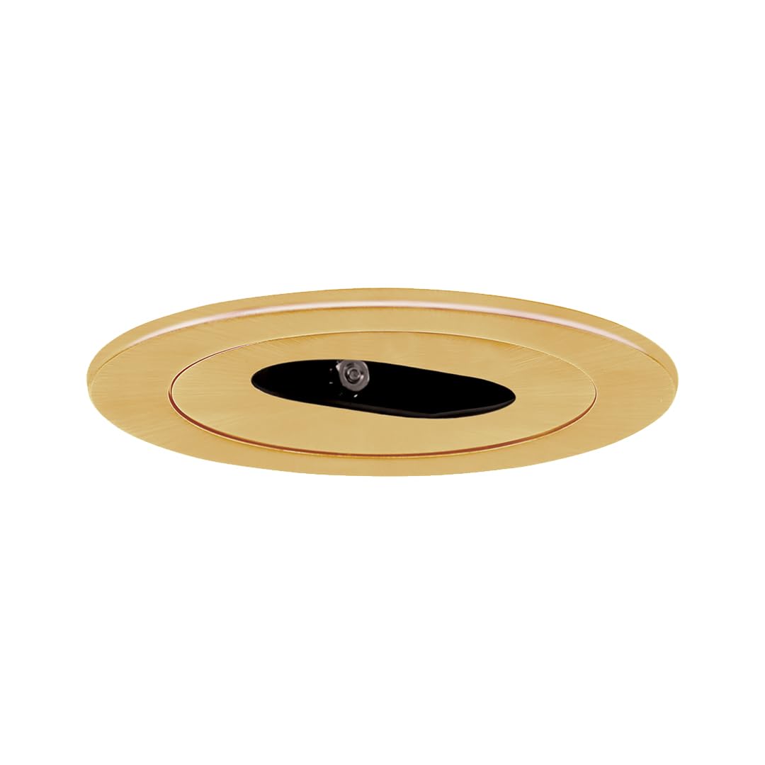 Elco Lighting 4    Low Voltage Adjustable Slot Aperture Trim, MR16, GU10 Halogen, Gold