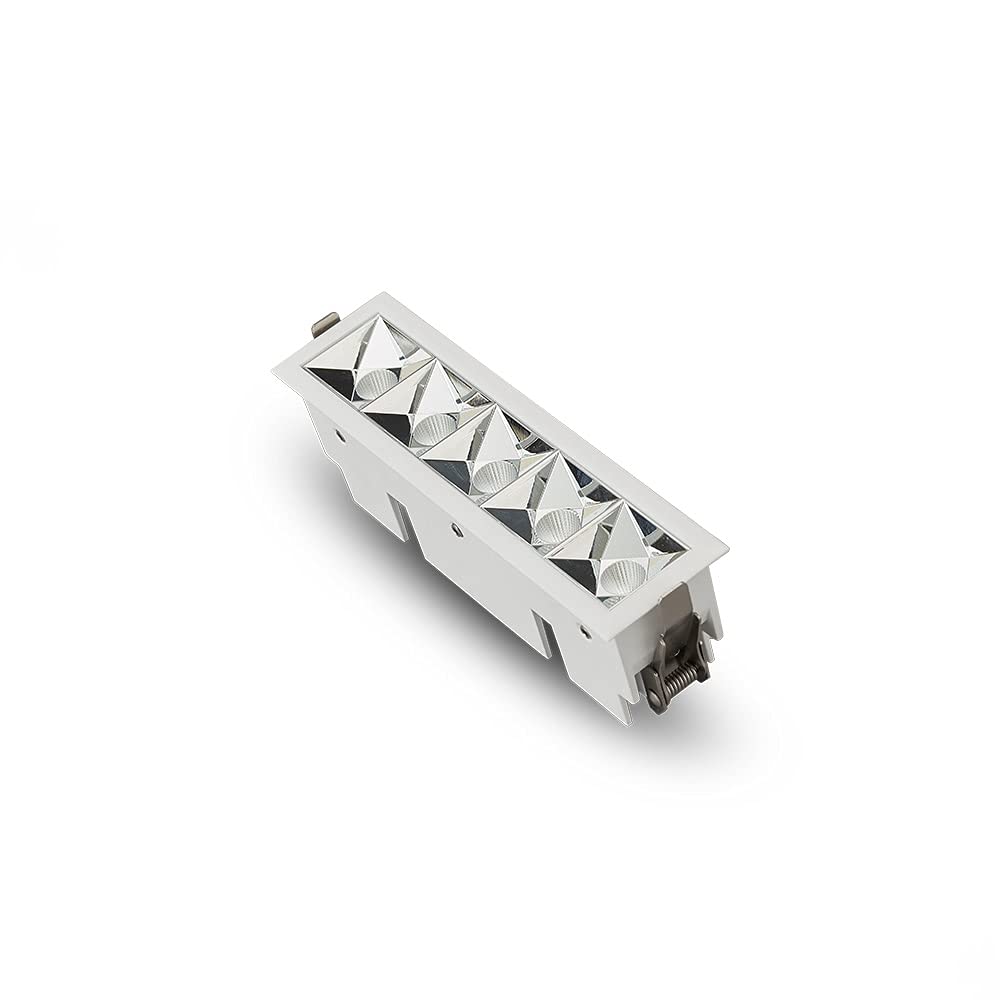 Vonn Lighting Rubik 5-Light Integrated Led 100-277V, Etl Certified, Commercial Grade Ic Rated, Fixed Recessed Downlight With Trim, Beam Angle 34, White, 6.5" L X 1.75" W X 2.25" H