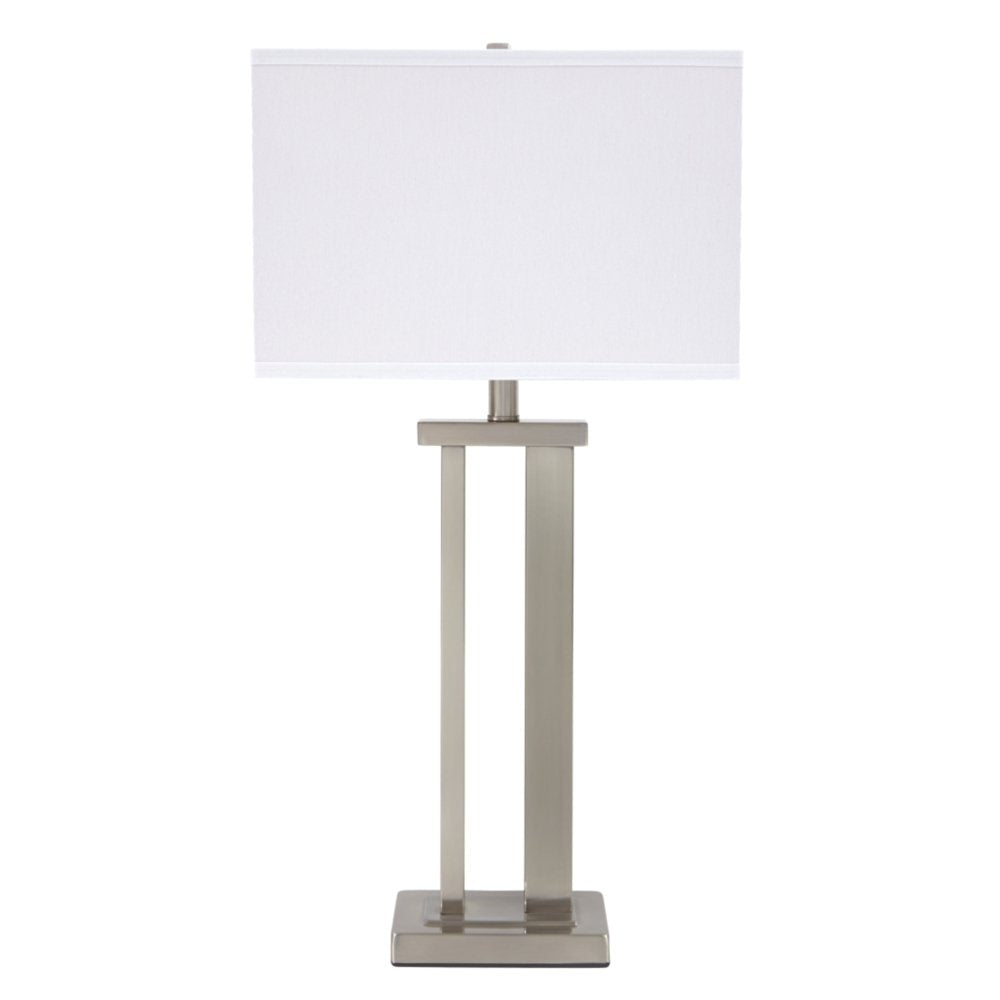 Signature Design by Ashley Table Lamp, Metal, Silver, 8.5inD x 15inW x 29.5inH, Model L204054