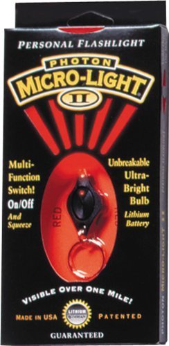 Photon Micro-Light Ii Led Keychain Flashlight - Red Aluminum Mini Light