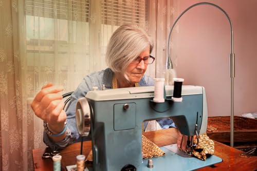 Daylight24 402051-07 Natural Daylight Battery Operated Cordless, Antique Brass Floor Lamp