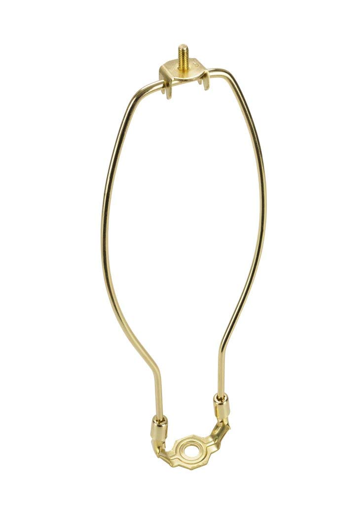 Aspen Creative 20008-1 Saddle, 11 Lamp Harp, Polished Brass