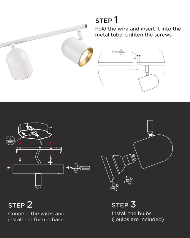 Femila Track Lighting  Led Track Light  Gu10 Bulbs Included  44 Flush Mount Ceiling Spot Lights  For Living Room  Gallery  Bedroom  Hallway  4Fs78Tl-5 Wh
