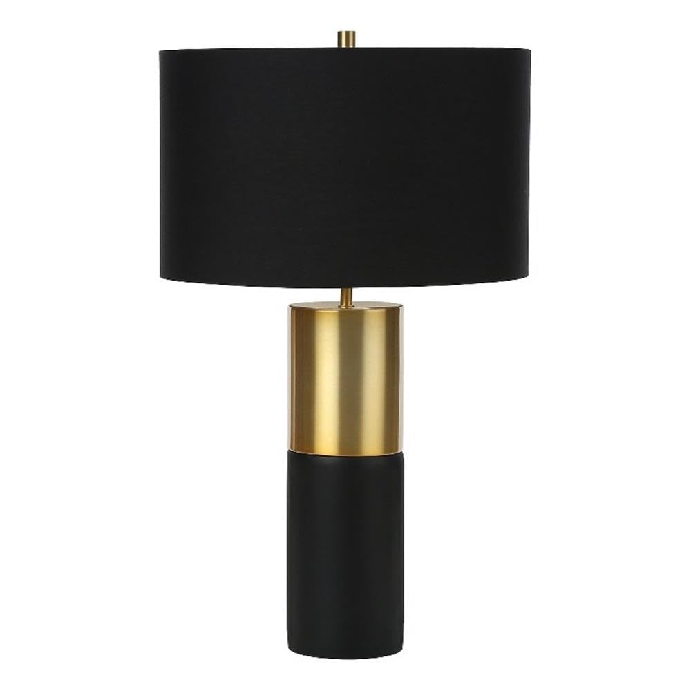 Monarch Specialties I 9629 Lightingtable Lamp, Black Concrete, Black Shade, Contemporary
