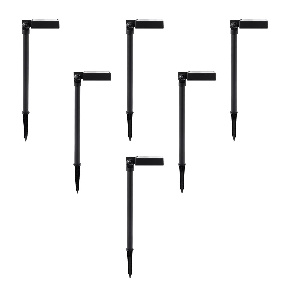 Tommy Bahama LED Solar Path Lights, Adjustable Head, 40 Lumen, Black Finish, 6-Pack, Model 10907-40-6GB