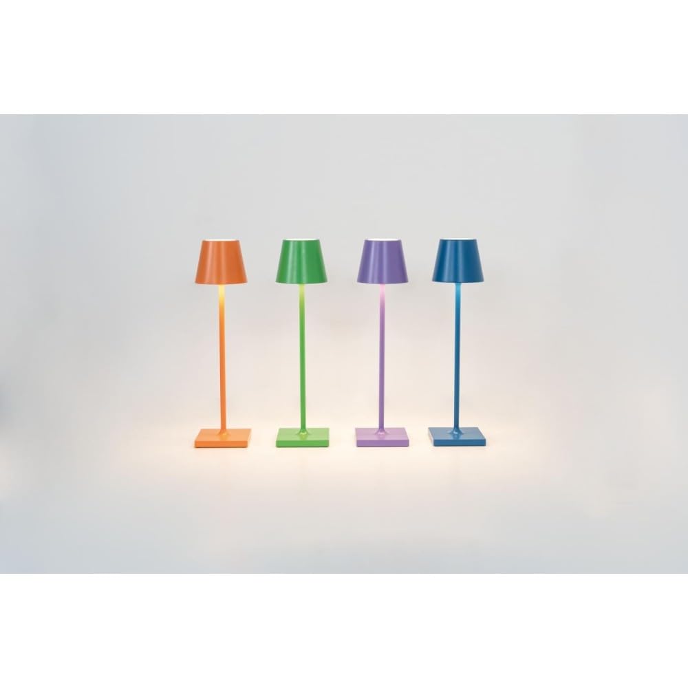 Zafferano, Poldina Micro Lamp With Polished Chrome Finish, Rechargeable And Wireless Table Lamp With Touch Control, Can Be Used