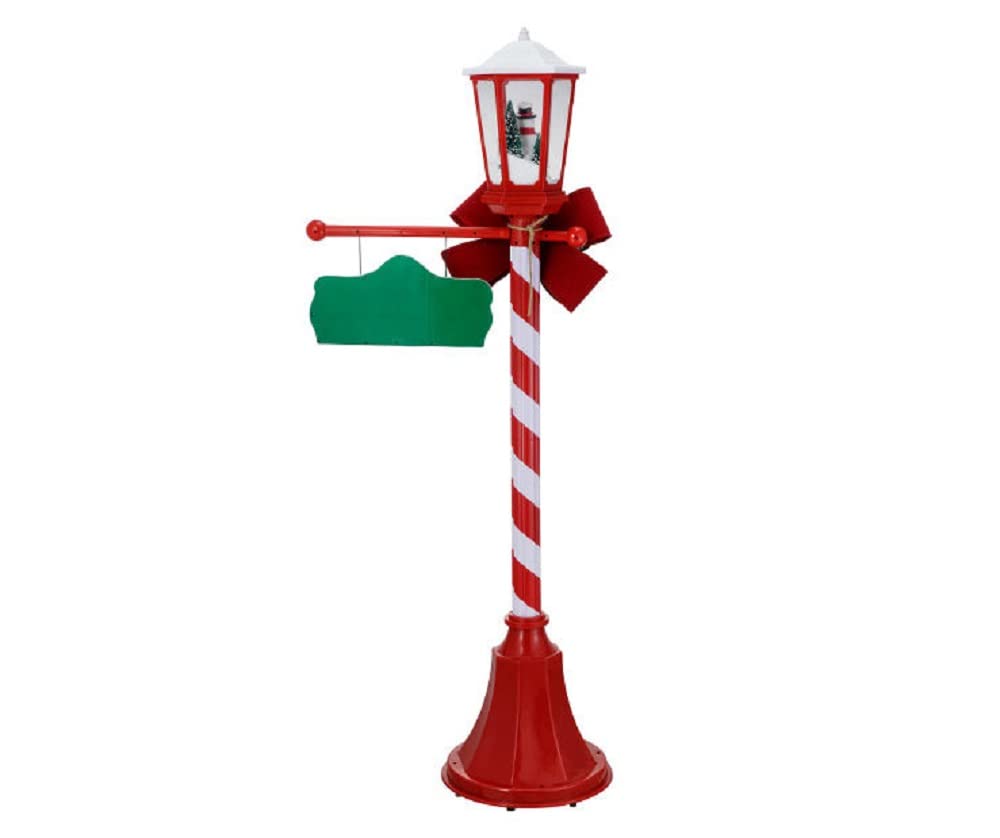 Let It Snow Snowfall Lamp Post Led Decoration 23&quot; L X 13&quot; W X 56&quot; H