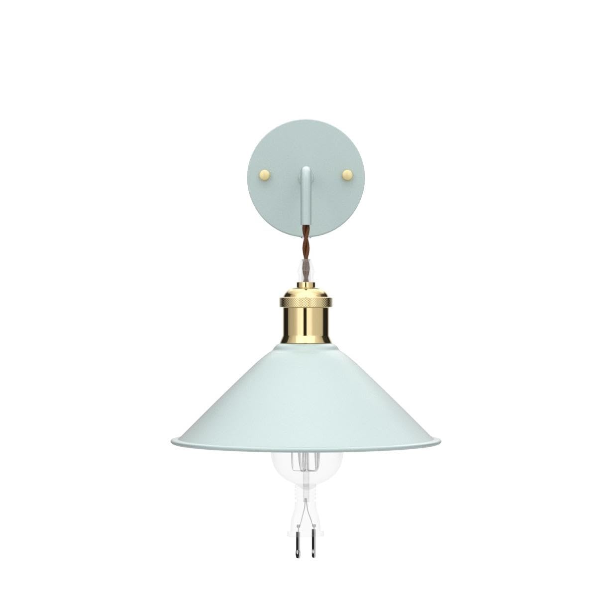 Kewanno Blue Plug-In Wall Sconces, 2-Pack Modern E26 Light Fixtures For Home Lighting