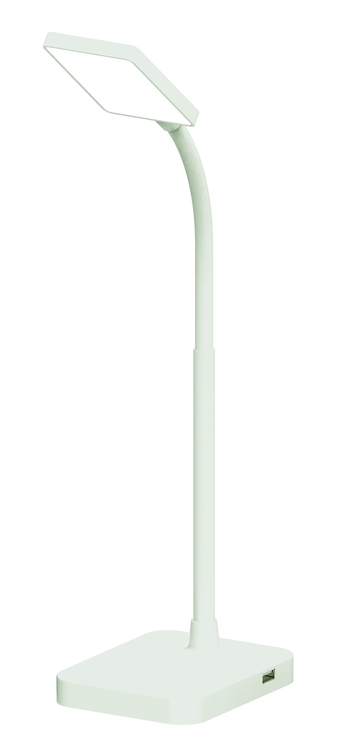 MaxLite Desk LAMP LED 4W Slim 3000K, USB Port, White Finish