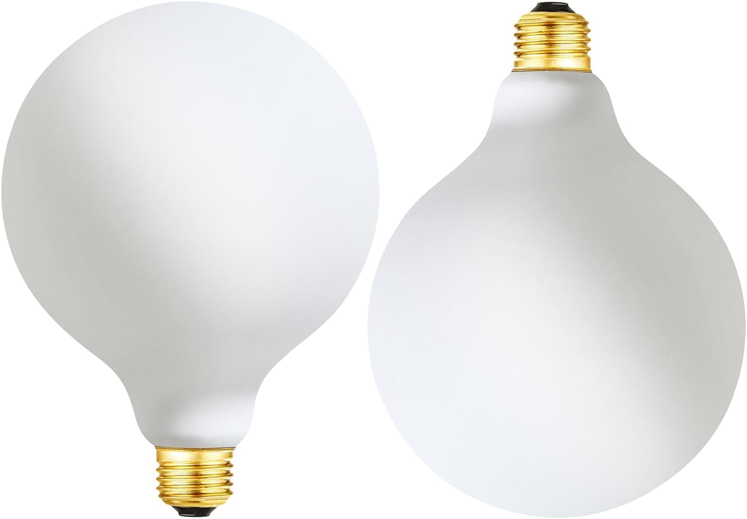Leools LED Light Bulb G40/G125 Dimmable Flick-Free Matt White 4W Warm White 2700k CRI95 438LM, 40W Equivalent Vintage LED Edison