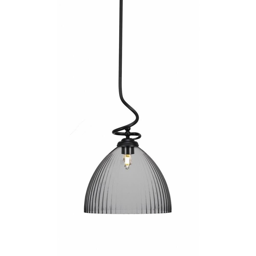 Toltec Lighting Capri 1 Light Pendant in Matte Black (900-MB-4690)