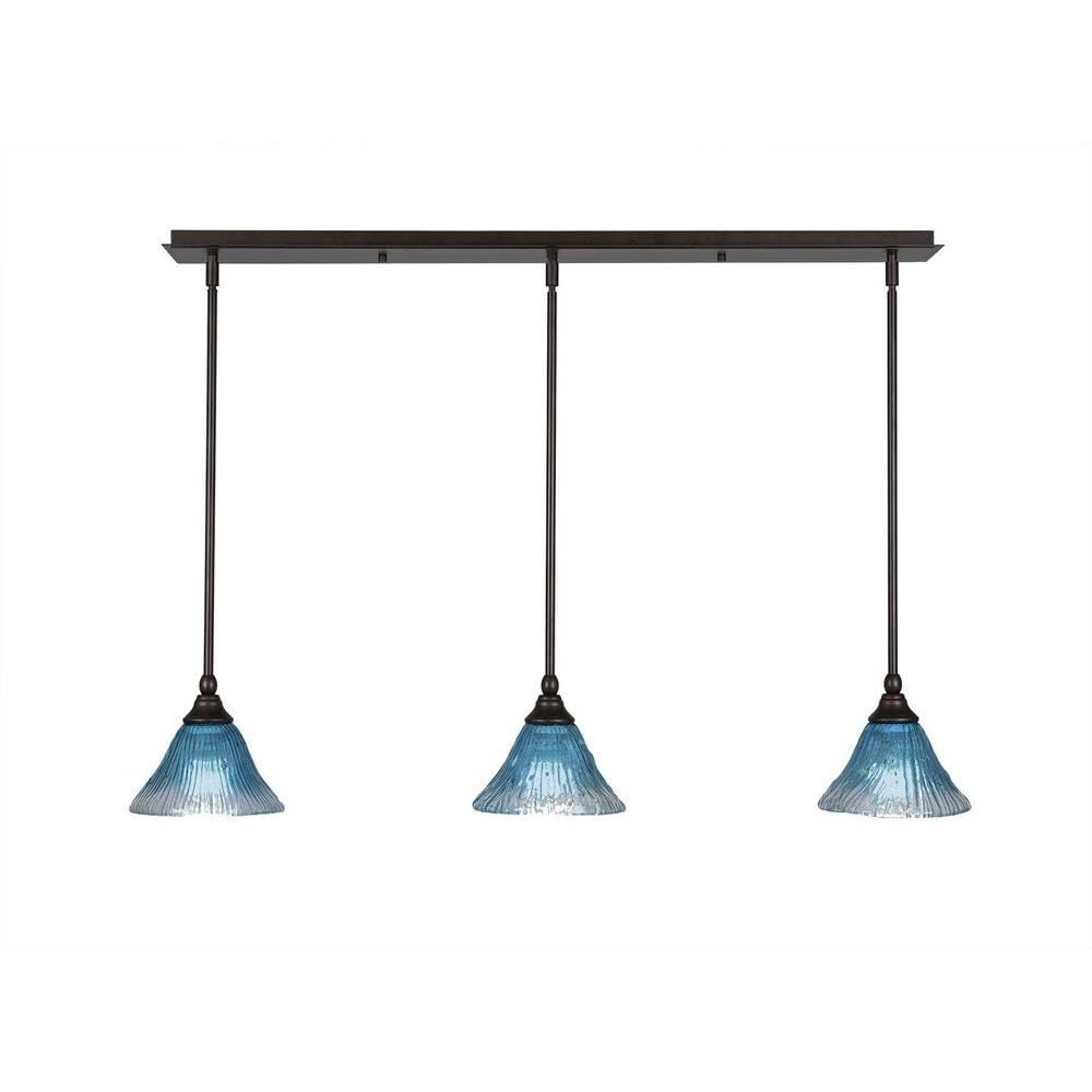 Toltec Lighting 3 Light Linear Pendalier In Bronze (36-Brz-458)