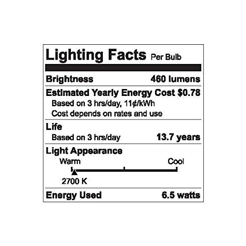 Ge Classic 6-Pack 45 W Equivalent Dimmable Warm White R20 Led Light Fixture Light Bulbs
