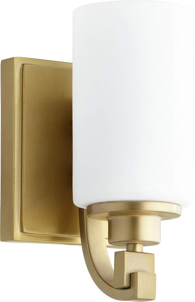Quorum International Lancaster Collection One Light Wall Mount In Antique Brass Finish