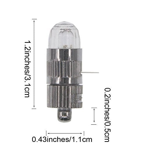 Sumdirect Pack Of 50 Led Mini Non-Blinking Lights For Paper Lanterns Balloons Floral Wedding Halloween Christmas Party Decoration Centerpieces (50, White)