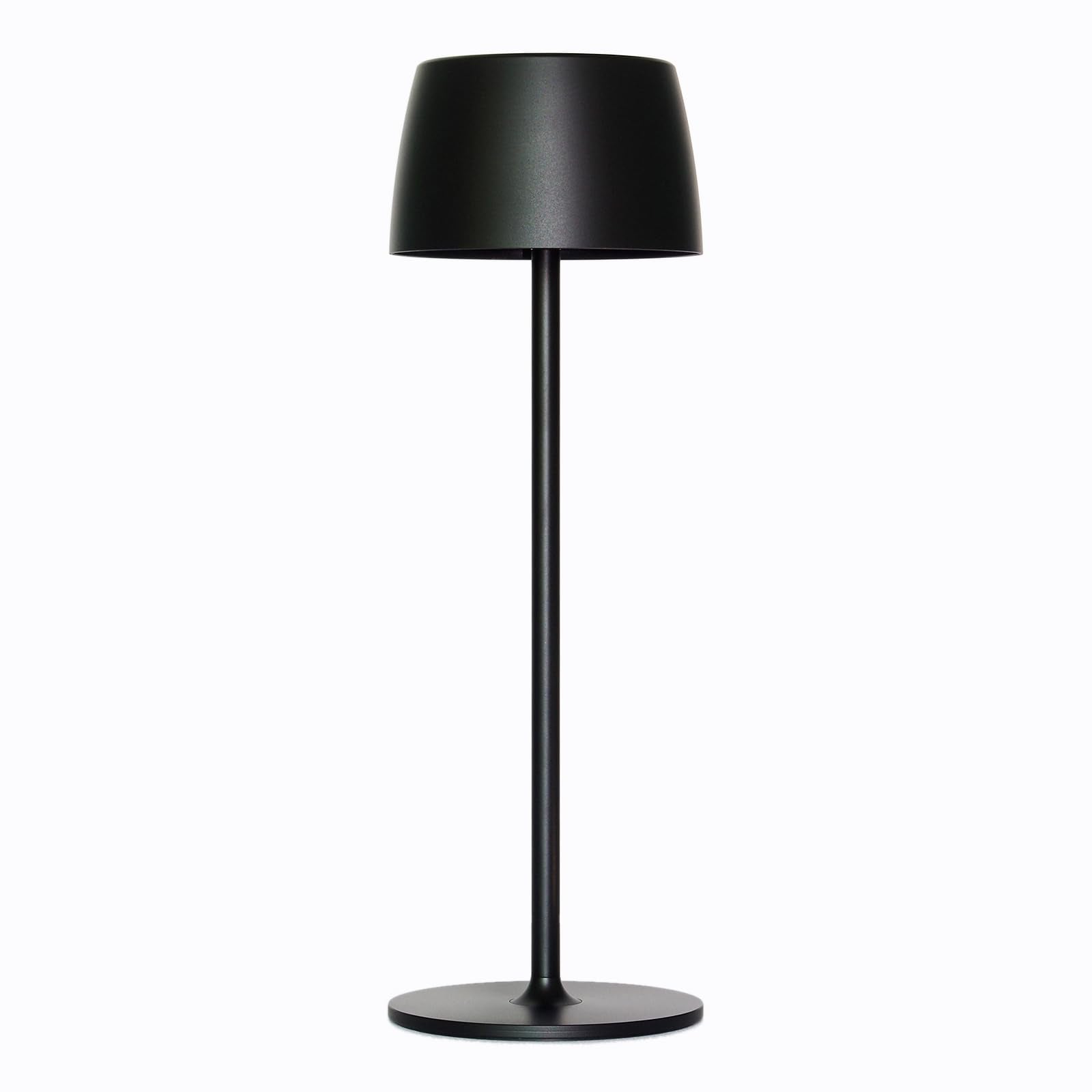 enjeda Rechargeable Cordless LED Table Lamp - Waterproof, Battery-Operated, Metal, Black, Model SP2411PL, Indoor/Outdoor Use
