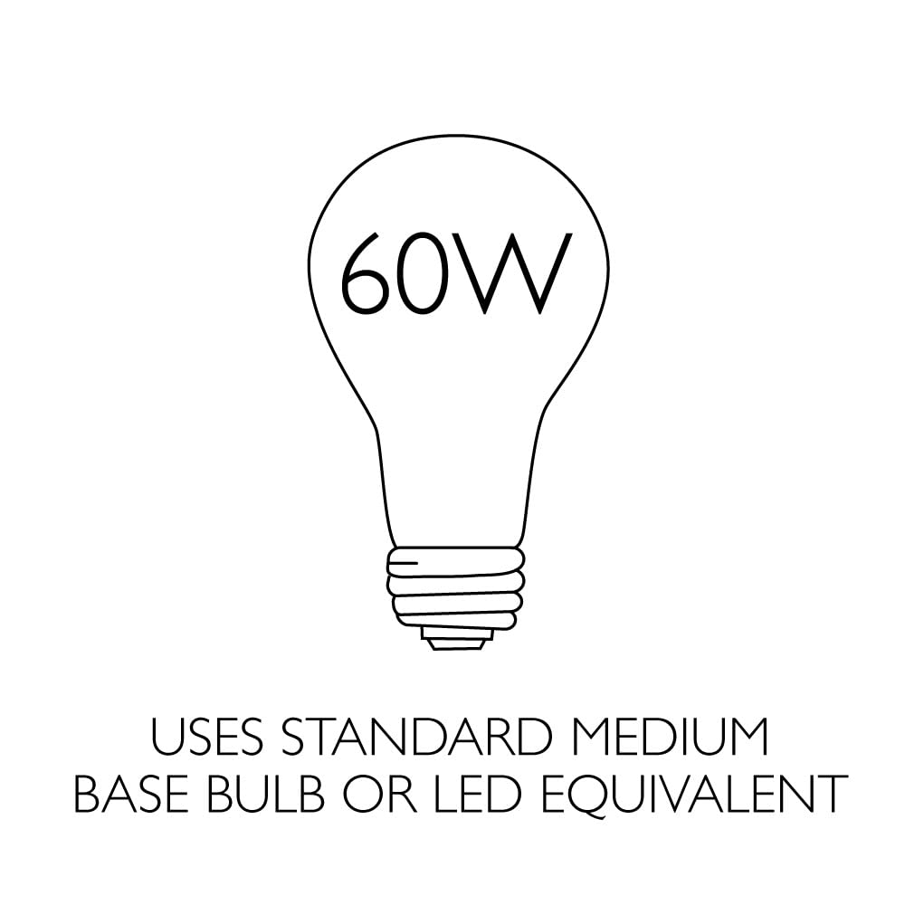 Design House 1 Light Ceiling Light, Small, White Alloy Steel, Model 510032