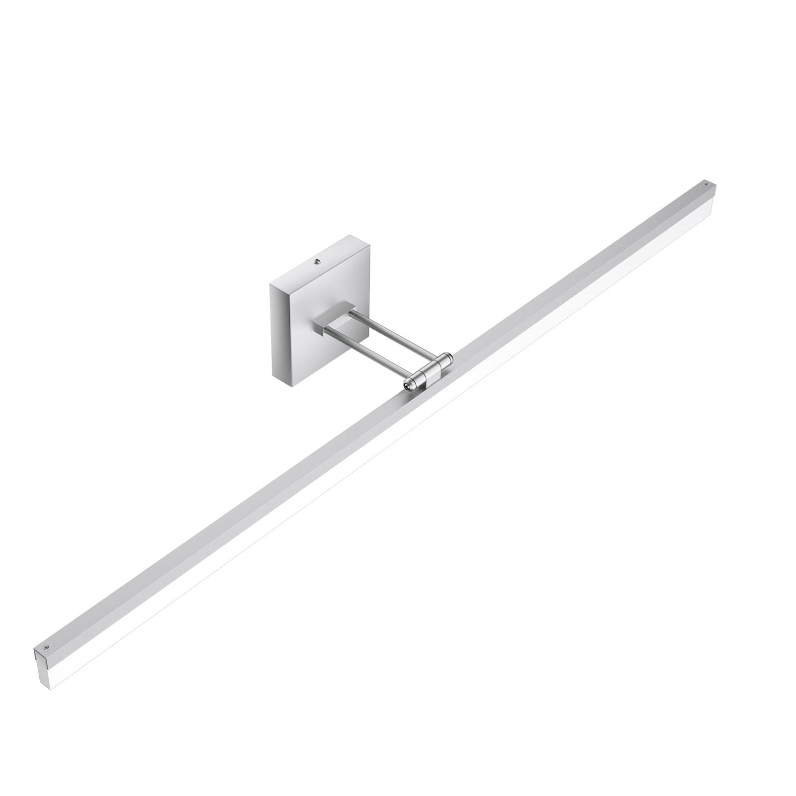 Ralbay 40" Silver Led Bathroom Vanity Light - Adjustable 24W Modern Fixture (6000K Cool White)
