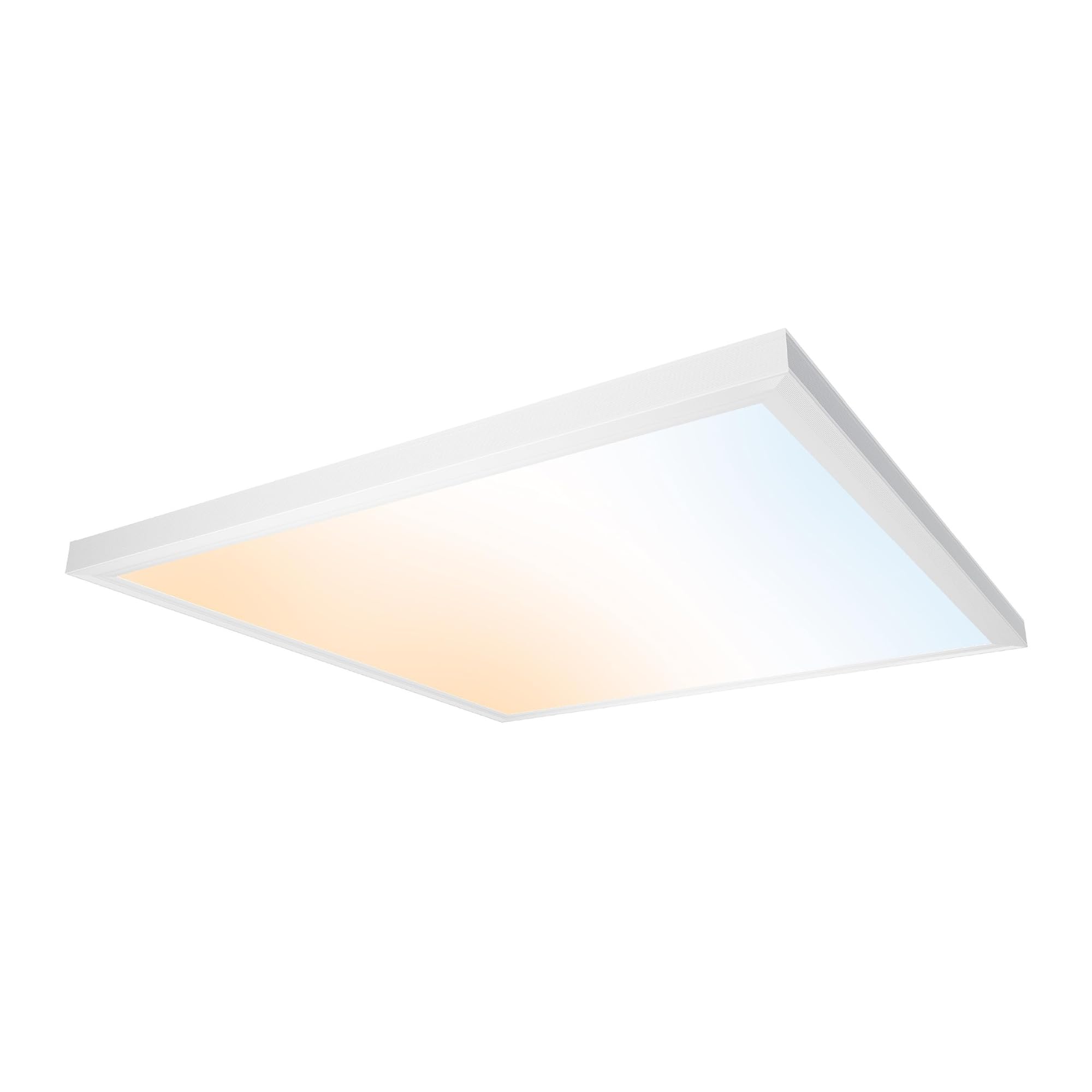 Ultralux 2x2 ft Surface Mount Ceiling Light Panel, TRIAC Dimmable, 3CCT Adjustable, Matte White, 1 Pack
