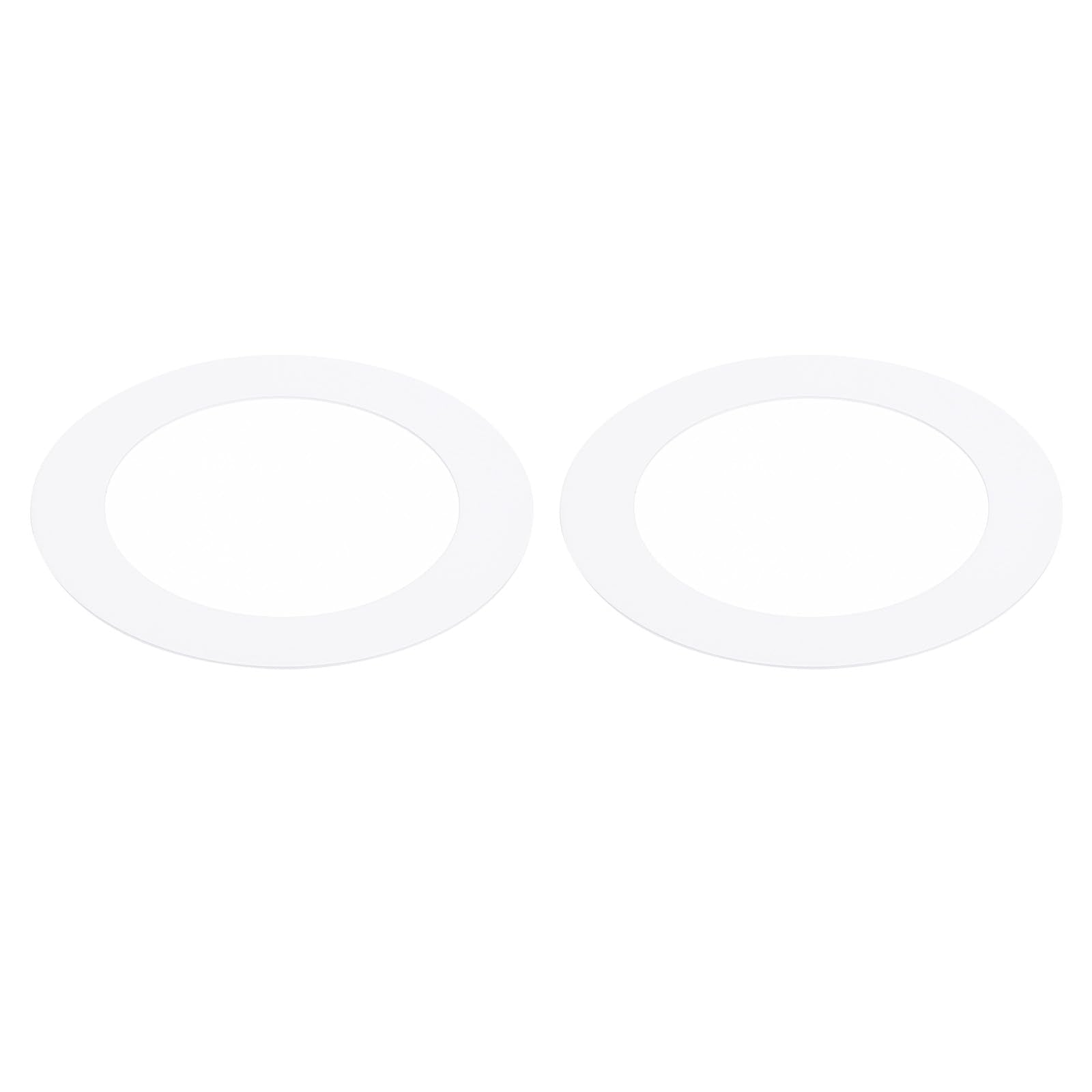 PATIKIL Metal Goof Trim, 2 Pcs Circular Ceiling Light Cover Ring, 4.72in OD x 3.39in ID, White, Alloy Steel
