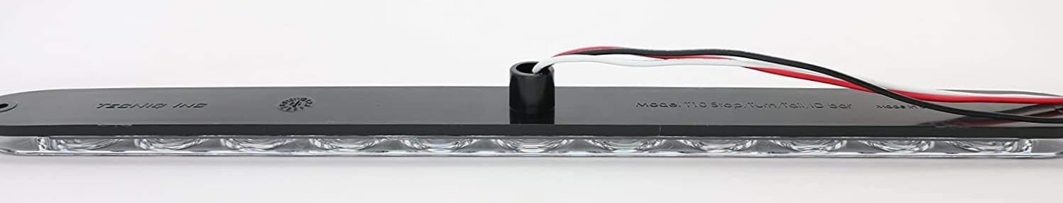 TecNiq 15" LED Stop Turn Tail Marker Light Bar - Waterproof Clear Red Lens, Model T10-RC00-1