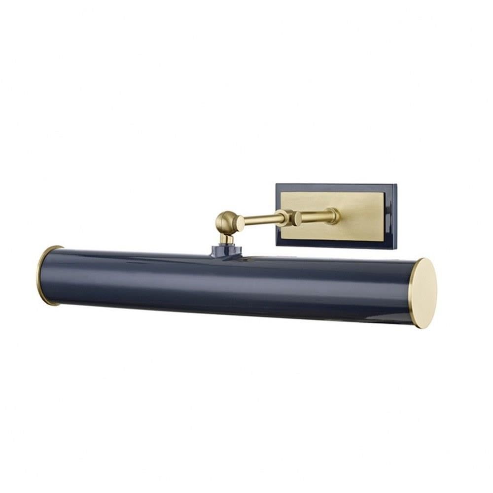 Mitzi HL263202-AGB/NVY Holly - 2 Light Picture Light 4.75 inches Tall and 16.25 inches Wide - Aged Brass/Navy