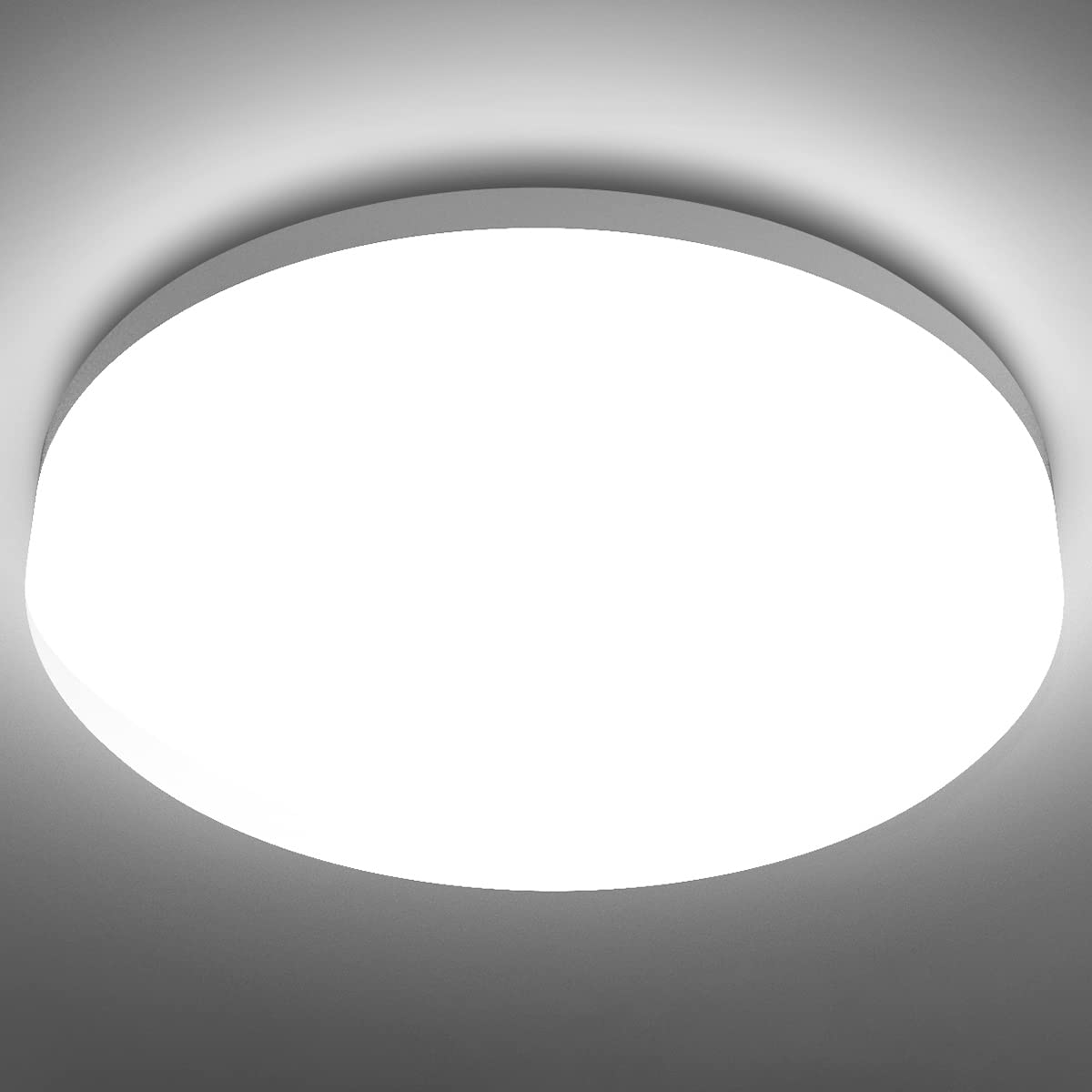 Lepro 8.7 inch Flush Mount LED Ceiling Light for Bathroom, Waterproof, 5000K Daylight White, 1500 LM 15 watt, 120 watt Equiv. Ro