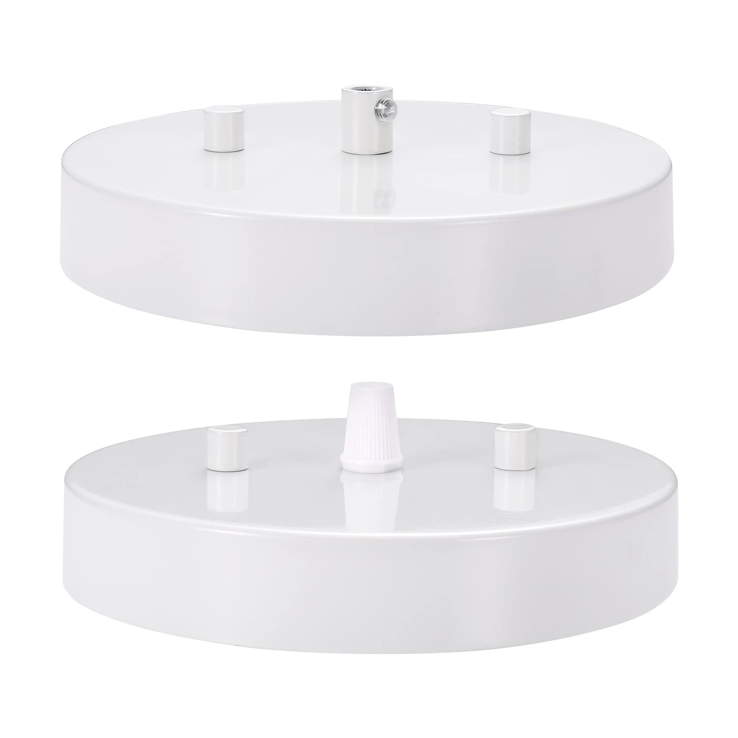 Canomo 6 Inch White Ceiling Canopy Kit For Pendant Light & Chandelier With Hardware