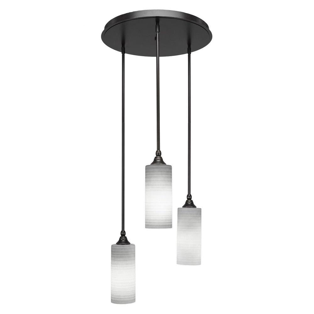 Empire 3 Light Cluster Pendalier In Dark Granite (2183-Dg-4091)