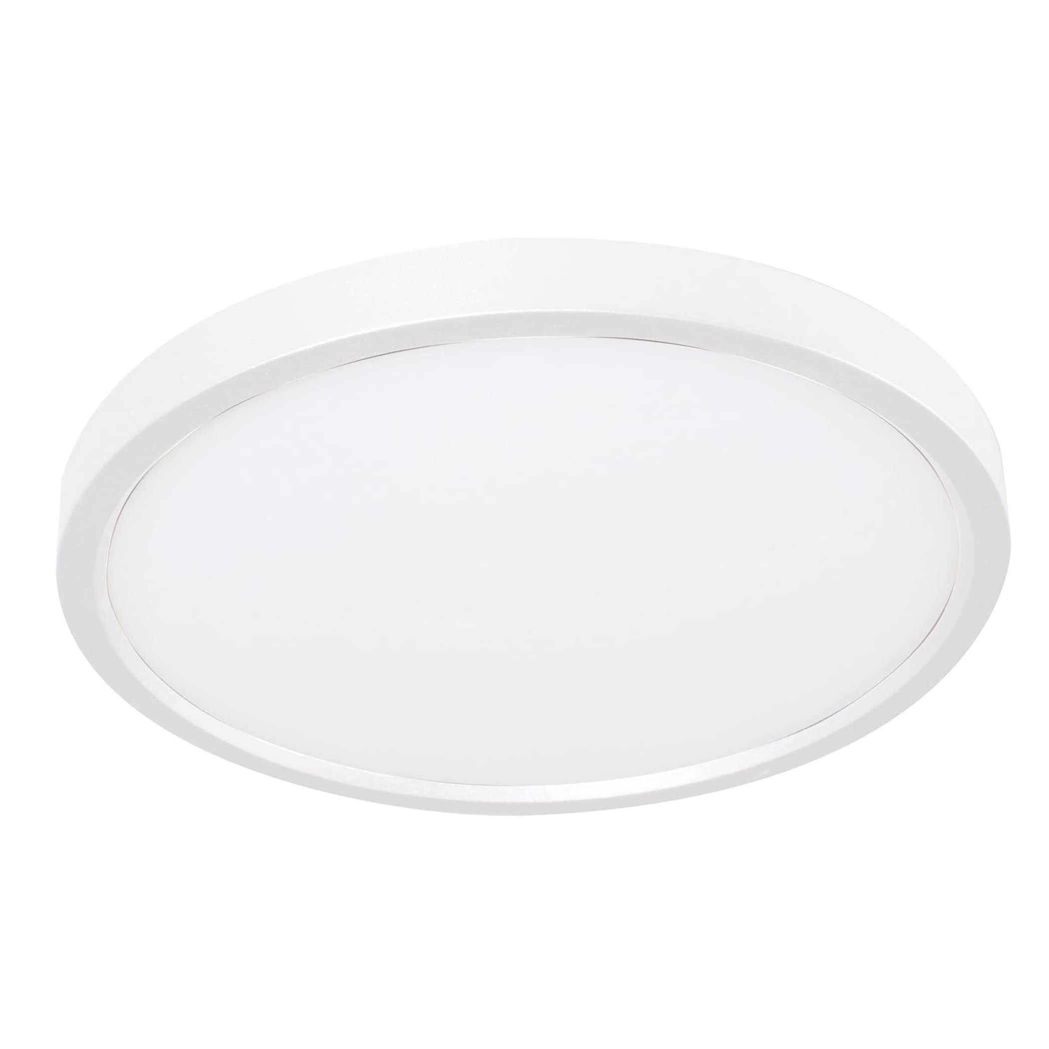 Edge 6'' Round Led Flush Mount - White