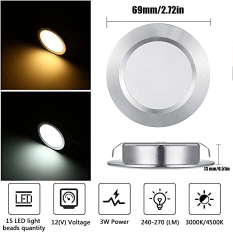 Megrezo 12 Volt Led Lights For Rv Boat Trailer Camper -Daylight