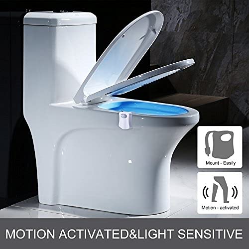 BSASHF Toilet Night Light - Motion Activated LED, 16 Color Options, Plastic, 3 PCS