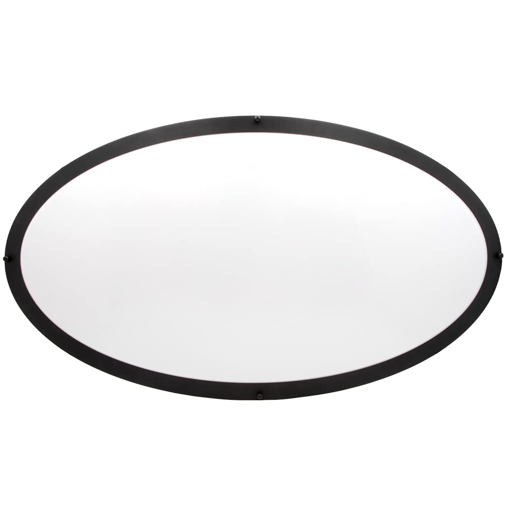 Maxxima 32'' Oval Black Led Ceiling Mount Light Fixture, 5500 Lumens, 3 Cct Color Selectable 3000K/4000K/5000K, Dimmable Flush M